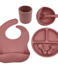 Baby Cutlery Set Silicone Bib Silicone Cup Spoon - Fit Gear