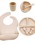 Baby Cutlery Set Silicone Bib Silicone Cup Spoon - Fit Gear