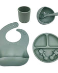 Baby Cutlery Set Silicone Bib Silicone Cup Spoon - Fit Gear
