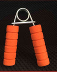 Orange foam hand grip strengthener for women with metal spring for fitness training