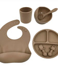 Baby Cutlery Set Silicone Bib Silicone Cup Spoon - Fit Gear