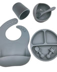 Baby Cutlery Set Silicone Bib Silicone Cup Spoon - Fit Gear