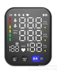 Digital electronic blood pressure monitor with clear display and easy start buttons