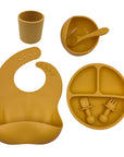 Baby Cutlery Set Silicone Bib Silicone Cup Spoon - Fit Gear