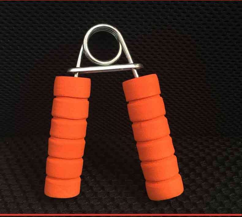 Orange foam hand grip strengthener for women with metal spring for fitness training