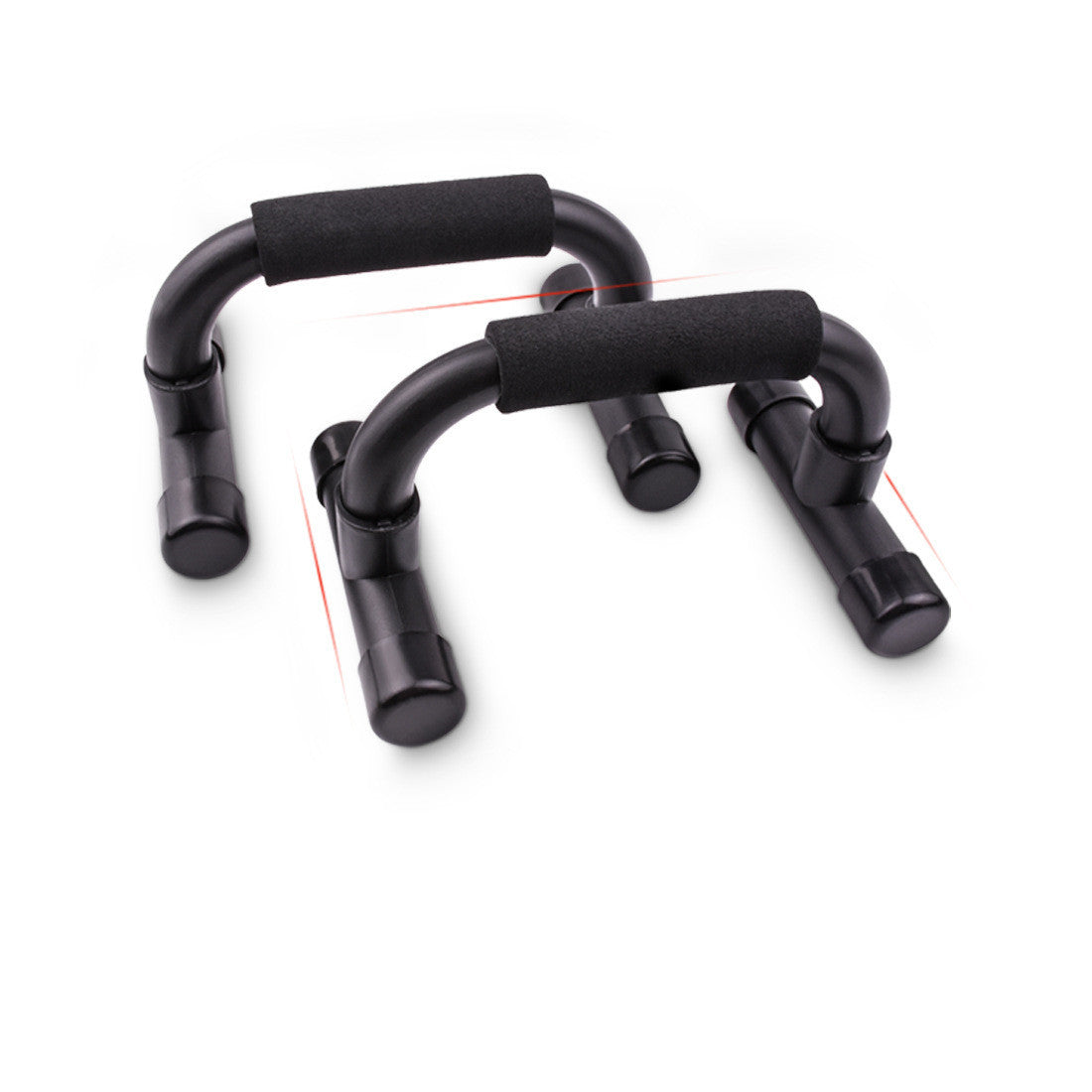 Black push up bars with foam grips for home multifunctional fitness equipment workouts
