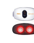 White electronic waist slimming belt for women with digital display and red heating pads